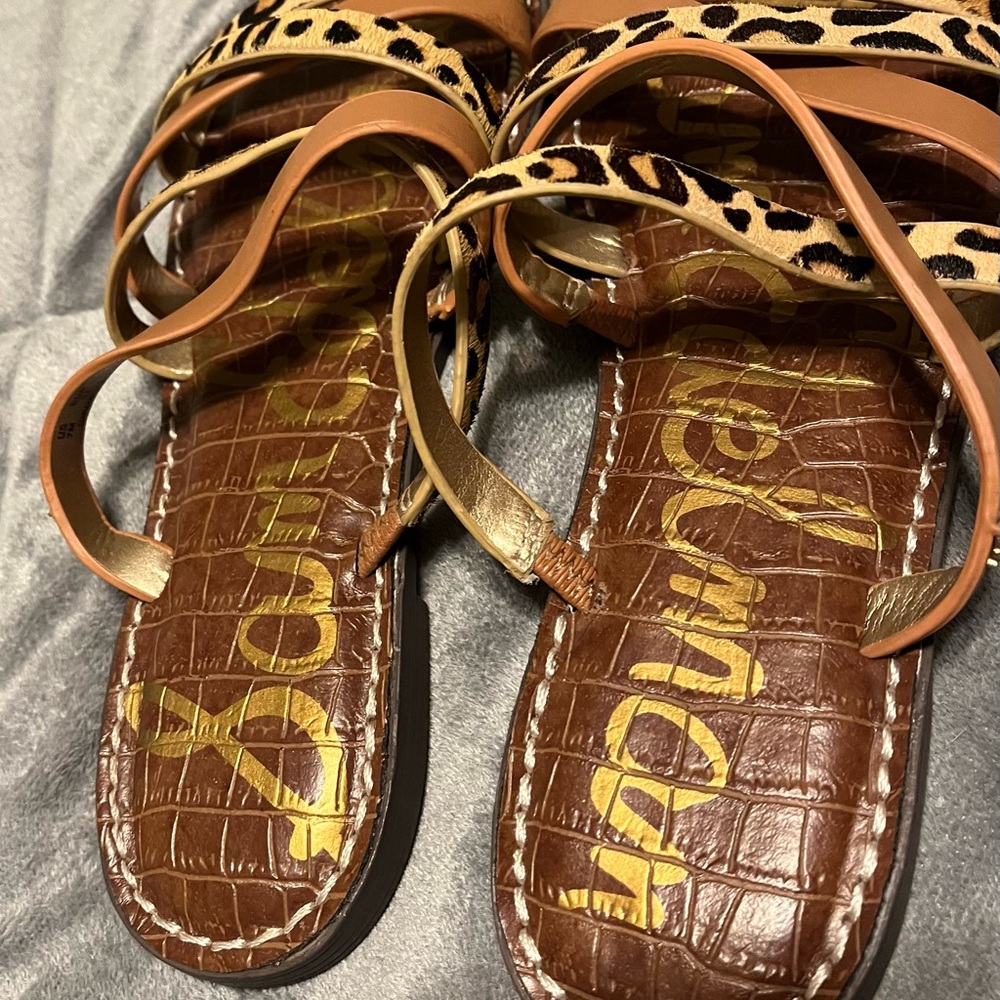 Sam Edelman Giana Sandal Animal Print, Size 7, EUC - Picture 7 of 9